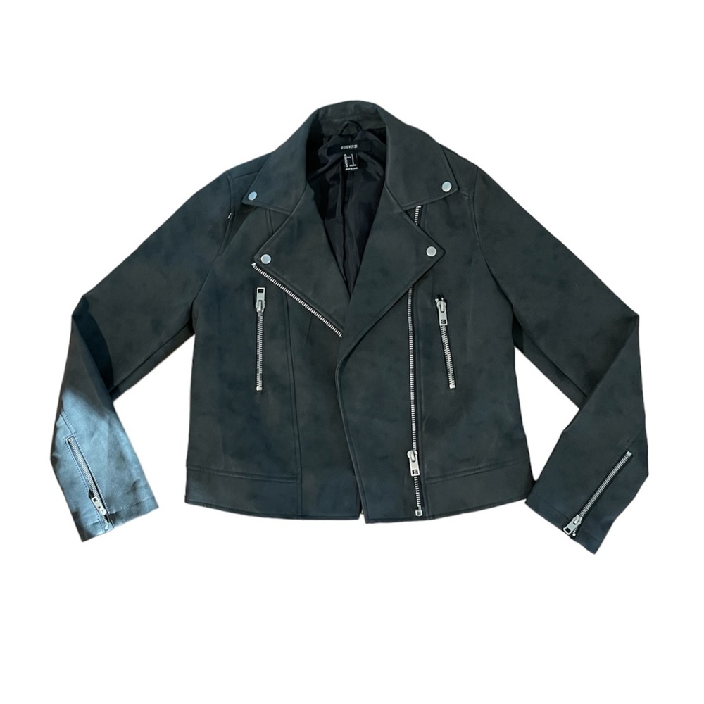 Forever 21 Retro Leather Zipper Jacket